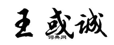 胡問遂王或誠行書個性簽名怎么寫