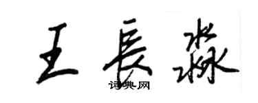 王正良王長淼行書個性簽名怎么寫
