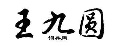 胡問遂王九圓行書個性簽名怎么寫