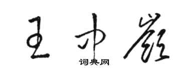 駱恆光王中嶺草書個性簽名怎么寫