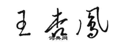 駱恆光王杏鳳草書個性簽名怎么寫