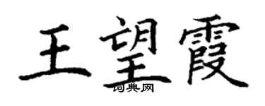 丁謙王望霞楷書個性簽名怎么寫