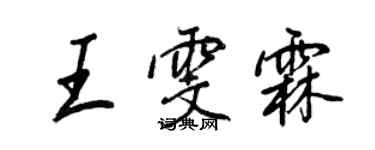 王正良王雯霖行書個性簽名怎么寫