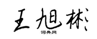 王正良王旭彬行書個性簽名怎么寫