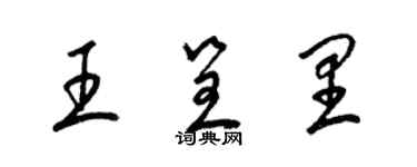 梁錦英王呈里草書個性簽名怎么寫