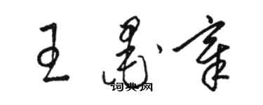 駱恆光王墨章草書個性簽名怎么寫