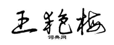曾慶福王艷梅草書個性簽名怎么寫