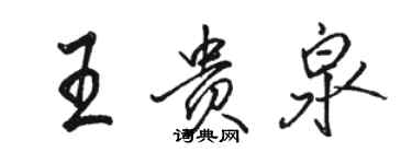 駱恆光王貴泉行書個性簽名怎么寫