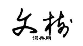 朱錫榮文樹草書個性簽名怎么寫