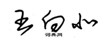 朱錫榮王向北草書個性簽名怎么寫