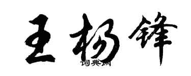 胡問遂王楊鋒行書個性簽名怎么寫