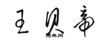 駱恆光王貝帝草書個性簽名怎么寫