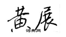 王正良黃展行書個性簽名怎么寫