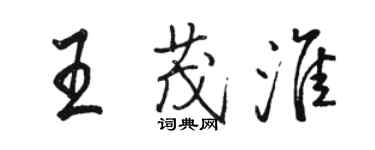 駱恆光王茂淮行書個性簽名怎么寫