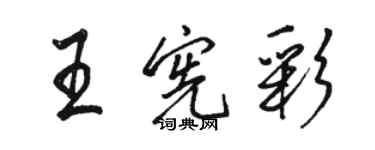 駱恆光王憲彩行書個性簽名怎么寫