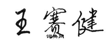 駱恆光王賽健行書個性簽名怎么寫