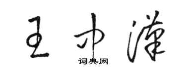 駱恆光王中漢草書個性簽名怎么寫