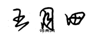 朱錫榮王月田草書個性簽名怎么寫