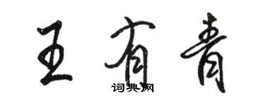 駱恆光王有青行書個性簽名怎么寫