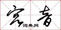 朱錫榮宮音草書怎么寫