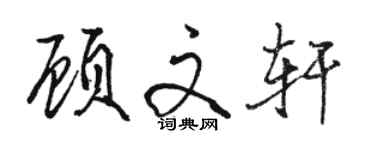 駱恆光顧文軒行書個性簽名怎么寫