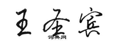 駱恆光王聖賓行書個性簽名怎么寫