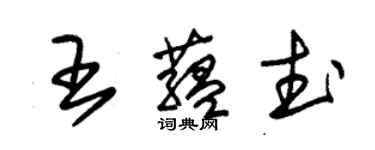 朱錫榮王蘊武草書個性簽名怎么寫