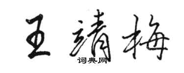 駱恆光王靖梅行書個性簽名怎么寫