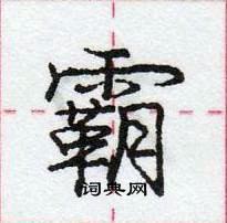 龐中華寫的硬筆行書霸