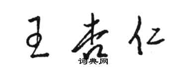 駱恆光王杏仁草書個性簽名怎么寫