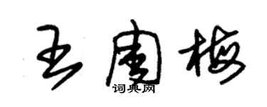 朱錫榮王周梅草書個性簽名怎么寫