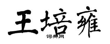翁闓運王培雍楷書個性簽名怎么寫
