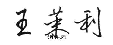 駱恆光王茉利行書個性簽名怎么寫