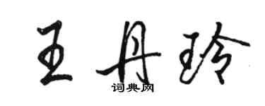 駱恆光王丹玲行書個性簽名怎么寫