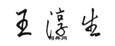 駱恆光王淳生行書個性簽名怎么寫