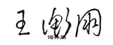 駱恆光王衡朋草書個性簽名怎么寫