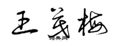 曾慶福王茂梅草書個性簽名怎么寫