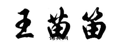 胡問遂王苗笛行書個性簽名怎么寫