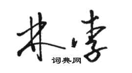 駱恆光林李草書個性簽名怎么寫