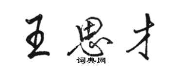 駱恆光王思才行書個性簽名怎么寫