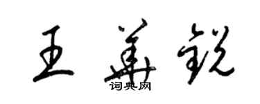 梁錦英王華銳草書個性簽名怎么寫