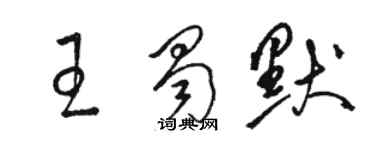 駱恆光王蜀默草書個性簽名怎么寫