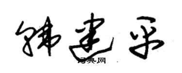 朱錫榮韓建平草書個性簽名怎么寫