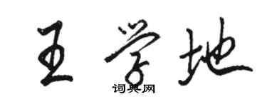 駱恆光王學地行書個性簽名怎么寫