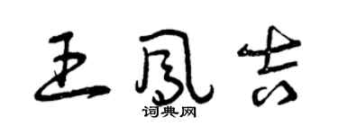 曾慶福王鳳吉草書個性簽名怎么寫