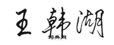駱恆光王韓湖行書個性簽名怎么寫