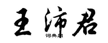 胡問遂王沛君行書個性簽名怎么寫