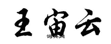 胡問遂王宙雲行書個性簽名怎么寫