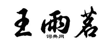 胡問遂王雨茗行書個性簽名怎么寫