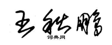 朱錫榮王秋鵬草書個性簽名怎么寫